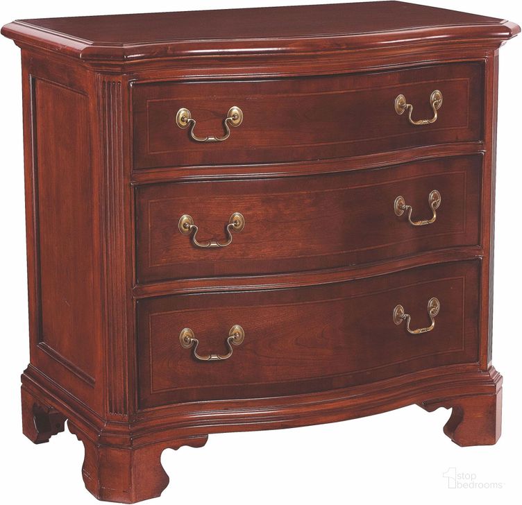 The appearance of Cherry Grove Classic Antique Cherry Nightstand designed by American Drew in the traditional interior design. This brown piece of furniture  was selected by 1StopBedrooms from Cherry Collection to add a touch of cosiness and style into your home. Sku: 791-421. Material: Wood. Product Type: Nightstand. Image1