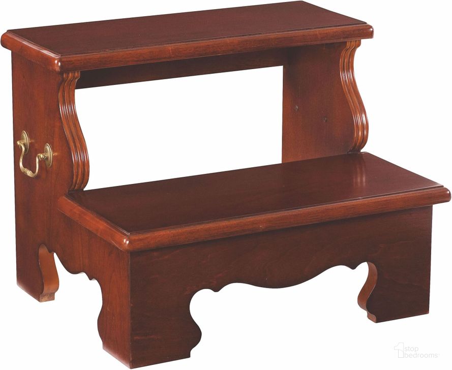 The appearance of Cherry Grove Classic Antique Cherry Bed Steps designed by American Drew in the traditional interior design. This brown piece of furniture  was selected by 1StopBedrooms from Cherry Collection to add a touch of cosiness and style into your home. Sku: 791-481. Material: Wood. Product Type: Step Stool. Image1