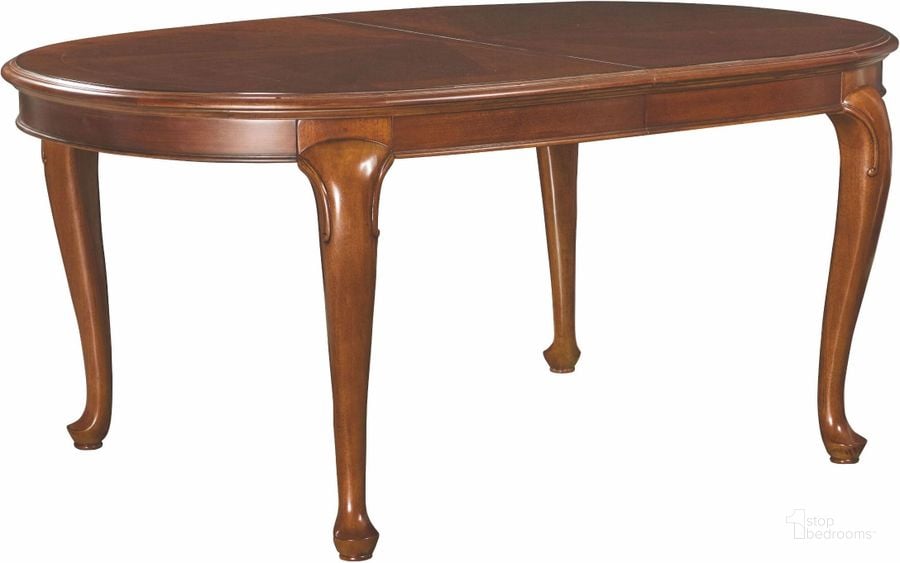 The appearance of Cherry Grove Classic Antique Extendable Cherry Oval Leg Dining Table designed by American Drew in the traditional interior design. This brown piece of furniture  was selected by 1StopBedrooms from Cherry Collection to add a touch of cosiness and style into your home. Sku: 792-760. Table Top Shape: Oval. Material: Wood. Product Type: Leg Table. Image1