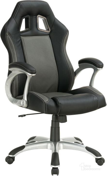 The appearance of 800046 Black Office Chair designed by Coaster in the modern / contemporary interior design. This black piece of furniture  was selected by 1StopBedrooms from Office Chairs Collection to add a touch of cosiness and style into your home. Sku: 800046. Product Type: Office Chair. Material: Vinyl. Image1