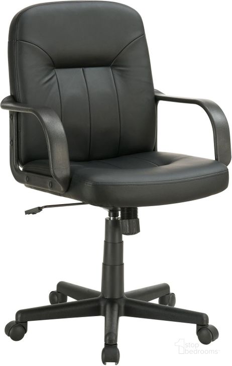 The appearance of 800049 Black Office Chair designed by Coaster in the modern / contemporary interior design. This black piece of furniture  was selected by 1StopBedrooms from Office Chairs Collection to add a touch of cosiness and style into your home. Sku: 800049. Product Type: Office Chair. Material: Vinyl. Image1