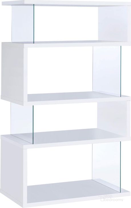 The appearance of 800300 White Bookshelf designed by Coaster in the modern / contemporary interior design. This white piece of furniture  was selected by 1StopBedrooms from  to add a touch of cosiness and style into your home. Sku: 800300. Material: Wood. Product Type: Office Bookshelf. Image1
