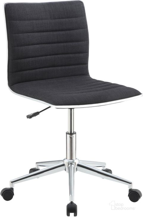 The appearance of 800725 Black Office Chair designed by Coaster in the modern / contemporary interior design. This black piece of furniture  was selected by 1StopBedrooms from Office Chairs Collection to add a touch of cosiness and style into your home. Sku: 800725. Material: Fabric. Product Type: Office Chair. Image1