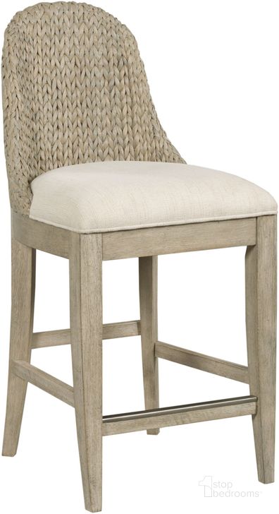 The appearance of Vista Boca Oyster Woven Stool Set of 2 designed by American Drew in the transitional interior design. This cream piece of furniture  was selected by 1StopBedrooms from Vista Collection to add a touch of cosiness and style into your home. Sku: 803-690. Material: Wood. Product Type: Barstool. Image1