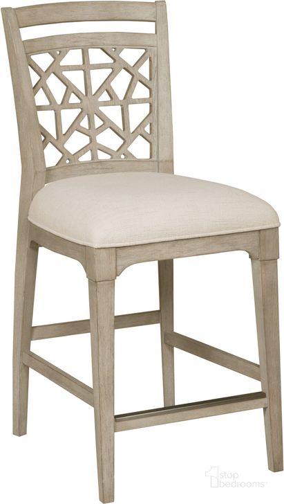 The appearance of Vista Essex Oyster Counter Stool Set of 2 designed by American Drew in the transitional interior design. This cream piece of furniture  was selected by 1StopBedrooms from Vista Collection to add a touch of cosiness and style into your home. Sku: 803-691. Material: Wood. Product Type: Barstool. Image1
