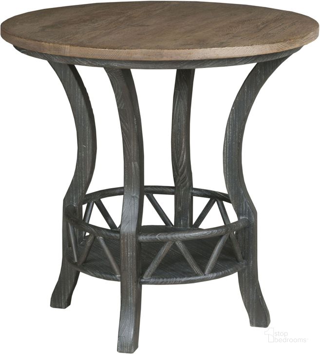 The appearance of Trails Charred Pisgah Round Lamp Table designed by Kincaid in the transitional interior design. This brown piece of furniture  was selected by 1StopBedrooms from Trails Collection to add a touch of cosiness and style into your home. Sku: 813-916C. Material: Wood. Product Type: Lamp Table.