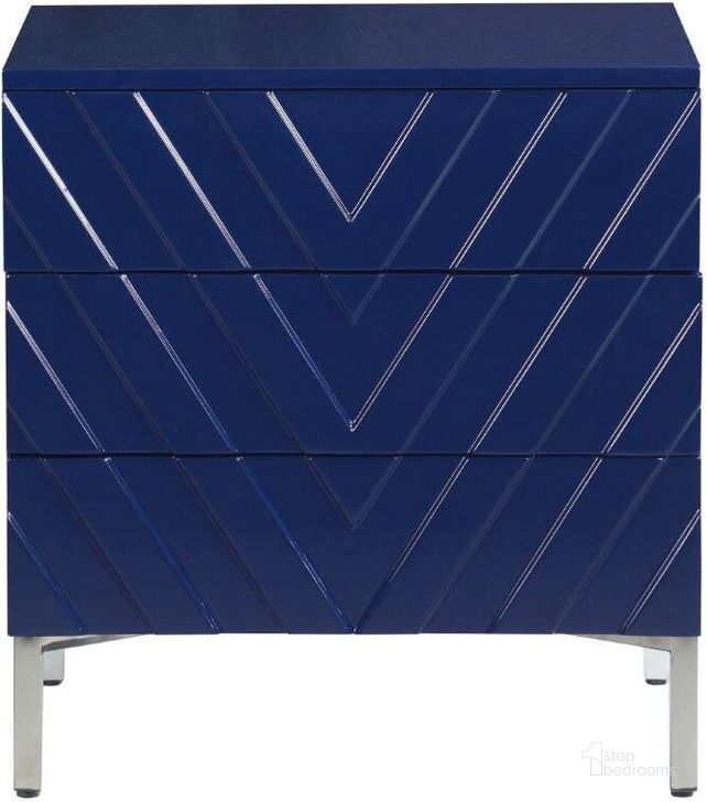 The appearance of Collette Side Table designed by Meridian in the modern / contemporary interior design. This navy piece of furniture  was selected by 1StopBedrooms from Collette Collection to add a touch of cosiness and style into your home. Sku: 826. Product Type: Side Table. Image1