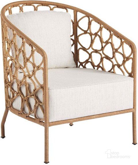 The appearance of Coastal Living Rattan Pebble Accent Chair designed by Universal in the coastal interior design. This gray piece of furniture  was selected by 1StopBedrooms from Coastal Living Collection to add a touch of cosiness and style into your home. Sku: 833839. Product Type: Accent Chair. Image1