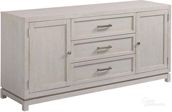 The appearance of Coastal Living Sandbar 3 Drawer Wall Console designed by Universal in the coastal interior design. This gray piece of furniture  was selected by 1StopBedrooms from Coastal Living Collection to add a touch of cosiness and style into your home. Sku: 833964. Product Type: TV Stands and TV Console. Image1