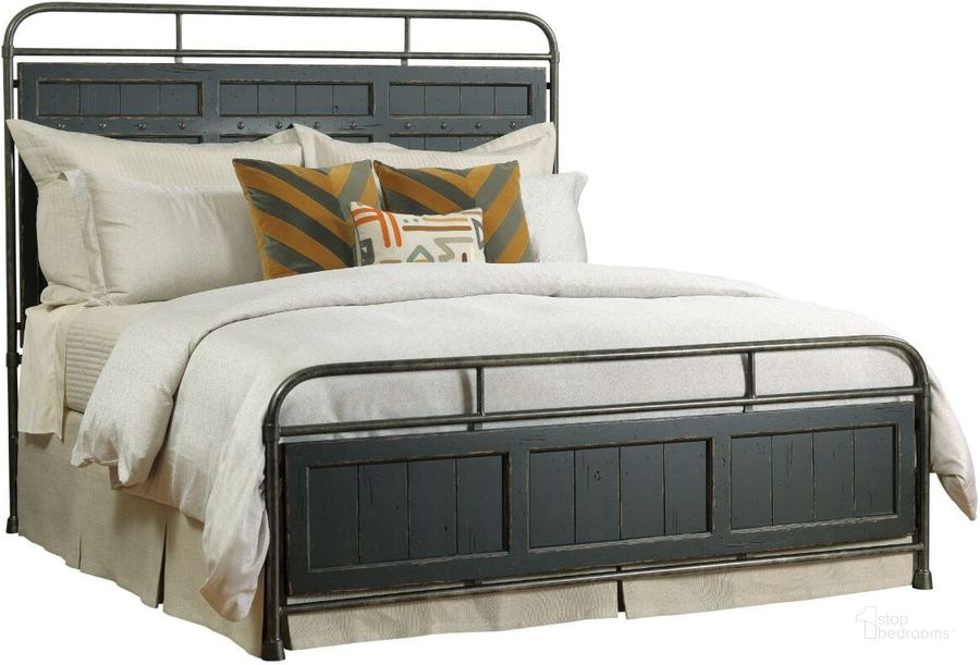 The appearance of Mill House Folsom Queen Metal Bed Complete Anvil Finish designed by Kincaid in the coastal interior design. This black piece of furniture  was selected by 1StopBedrooms from Mill House Collection to add a touch of cosiness and style into your home. Sku: 860-395AP. Material: Wood. Bed Size: Queen. Product Type: Slat / Spindle Bed. Bed Type: Slat / Spindle Bed.