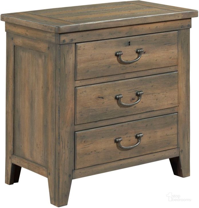 The appearance of Mill House Beale Nightstand designed by Kincaid in the coastal interior design. This medium stain piece of furniture  was selected by 1StopBedrooms from Mill House Collection to add a touch of cosiness and style into your home. Sku: 860-420. Material: Wood. Product Type: Nightstand.