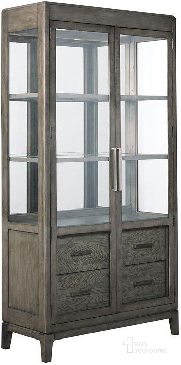 The appearance of Cascade Harrison Display Cabinet designed by Kincaid in the transitional interior design. This sable piece of furniture  was selected by 1StopBedrooms from Cascade Collection to add a touch of cosiness and style into your home. Sku: 863-830. Material: Wood. Product Type: China Cabinets and Curio. Image1