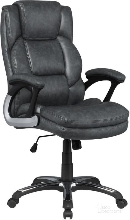 The appearance of 881183 Grey Adjustable Office Chair designed by Coaster in the transitional interior design. This gray piece of furniture  was selected by 1StopBedrooms from  to add a touch of cosiness and style into your home. Sku: 881183. Product Type: Office Chair. Material: Nylon. Image1