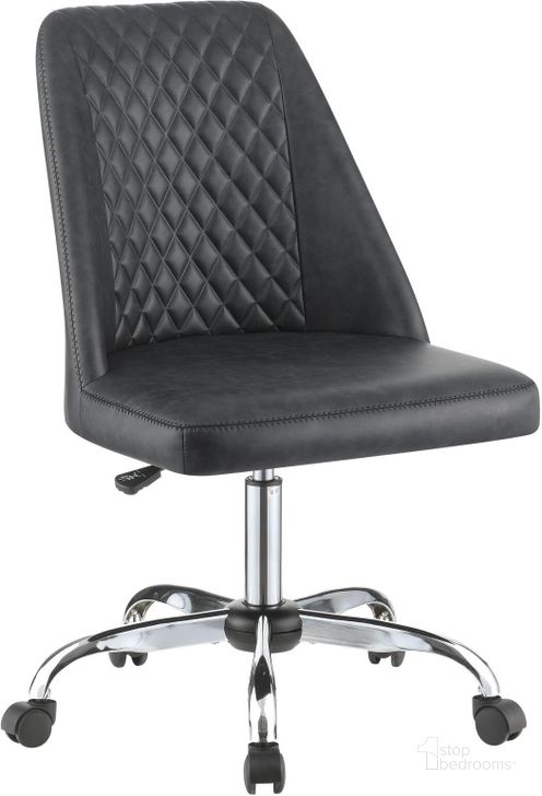 The appearance of 881196 Grey Adjustable Office Chair designed by Coaster in the transitional interior design. This gray piece of furniture  was selected by 1StopBedrooms from  to add a touch of cosiness and style into your home. Sku: 881196. Material: Metal. Product Type: Office Chair. Image1