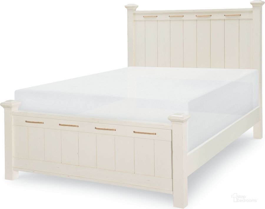 The appearance of Lake House Pebble White Full Low Poster Bed designed by Legacy Classic Kids in the country / farmhouse interior design. This white piece of furniture  was selected by 1StopBedrooms from Lake House Collection to add a touch of cosiness and style into your home. Sku: 8971-4104;8971-4114;8971-4900. Bed Type: Poster Bed. Product Type: Poster Bed. Bed Size: Full. Material: Birch. Image1
