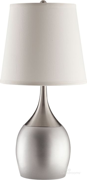 The appearance of Silver/Chrome Table Lamp Set of 2 designed by Coaster in the modern / contemporary interior design. This chrome piece of furniture  was selected by 1StopBedrooms from Silver Collection to add a touch of cosiness and style into your home. Sku: 901471. Material: Metal. Product Type: Table Lamp.