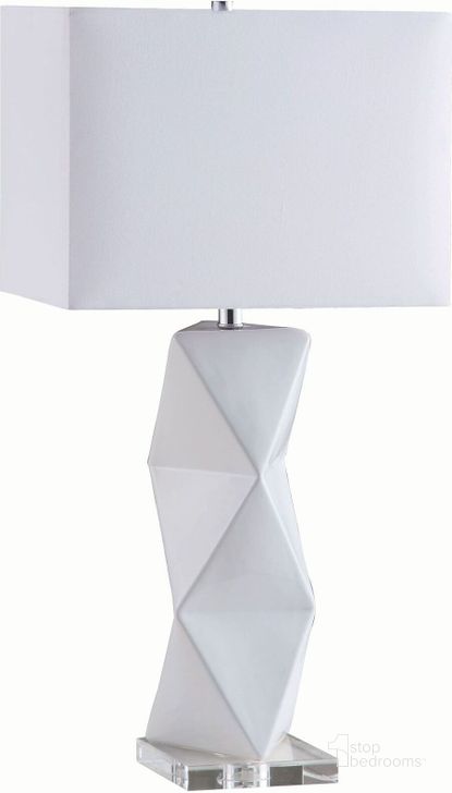 The appearance of White Table Lamp designed by Coaster in the modern / contemporary interior design. This white piece of furniture  was selected by 1StopBedrooms from White Collection to add a touch of cosiness and style into your home. Sku: 902937. Material: Metal. Product Type: Table Lamp.