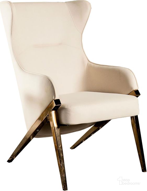 The appearance of 903052 Cream Accent Chair designed by Coaster in the modern / contemporary interior design. This white piece of furniture  was selected by 1StopBedrooms from  to add a touch of cosiness and style into your home. Sku: 903052. Material: Wood. Product Type: Accent Chair. Image1