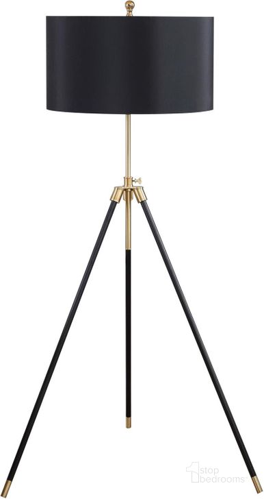 The appearance of Gold And Black Floor Lamp designed by Coaster in the modern / contemporary interior design. This black piece of furniture  was selected by 1StopBedrooms from  to add a touch of cosiness and style into your home. Sku: 923255. Material: Metal. Product Type: Floor Lamp. Image1