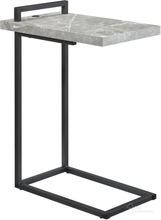 The appearance of Cement And Gunmetal C End Table designed by Coaster in the transitional interior design. This gunmetal piece of furniture  was selected by 1StopBedrooms from  to add a touch of cosiness and style into your home. Sku: 931129. Material: Metal. Product Type: End Table. Image1
