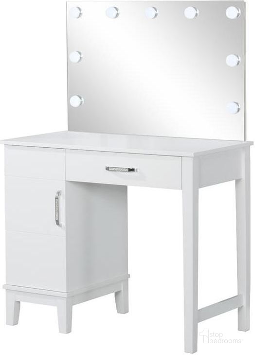The appearance of White Vanity Set designed by Coaster in the transitional interior design. This white piece of furniture  was selected by 1StopBedrooms from  to add a touch of cosiness and style into your home. Sku: 931149B1;931149B2. Material: Wood. Product Type: Vanity Set. Image1