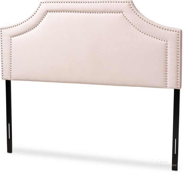The appearance of Baxton Studio Avignon Modern and Contemporary Light Pink Velvet Fabric Upholstered Full Size Headboard designed by Baxton Studio in the modern / contemporary interior design. This pink piece of furniture  was selected by 1StopBedrooms from Avignon Collection to add a touch of cosiness and style into your home. Sku: BBT6566-Light Pink-HB-Full. Material: Fabric. Product Type: Headboard. Bed Size: Full. Image1