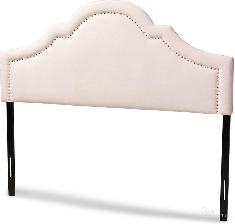 The appearance of Baxton Studio Rita Modern and Contemporary Light Pink Velvet Fabric Upholstered Full Size Headboard designed by Baxton Studio in the modern / contemporary interior design. This pink piece of furniture  was selected by 1StopBedrooms from Rita Collection to add a touch of cosiness and style into your home. Sku: BBT6567-Light Pink-HB-Full. Material: Fabric. Product Type: Headboard. Bed Size: Full. Image1