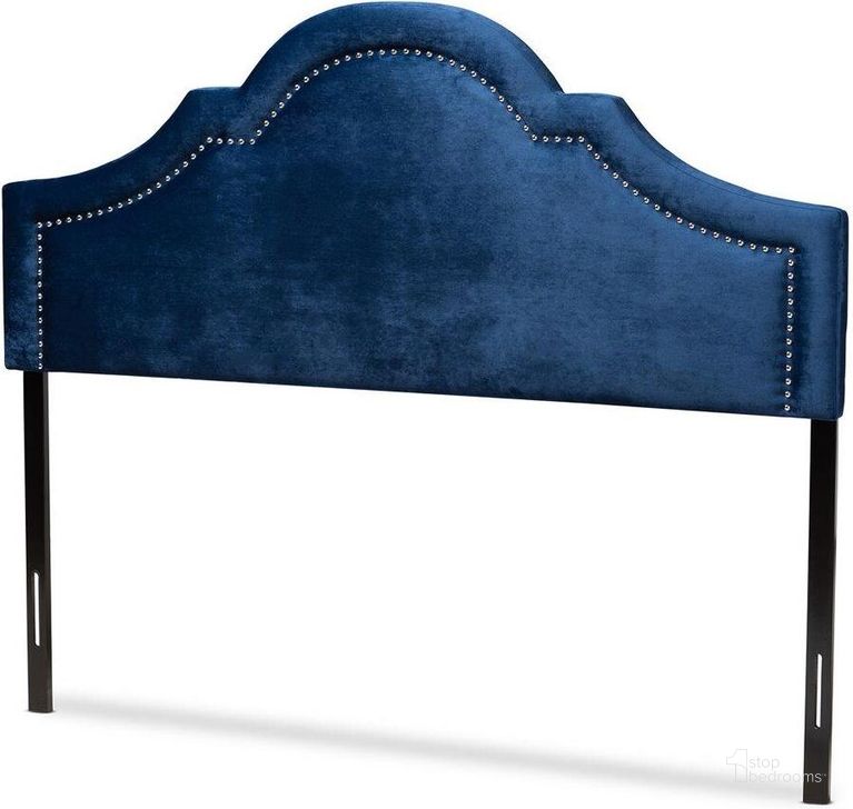 The appearance of Baxton Studio Rita Modern and Contemporary Navy Blue Velvet Fabric Upholstered Full Size Headboard designed by Baxton Studio in the modern / contemporary interior design. This navy blue piece of furniture  was selected by 1StopBedrooms from Rita Collection to add a touch of cosiness and style into your home. Sku: BBT6567-Navy Blue-HB-Full. Material: Fabric. Product Type: Headboard. Bed Size: Full. Image1