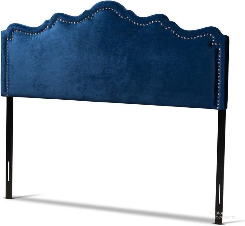 The appearance of Baxton Studio Nadeen Modern and Contemporary Royal Blue Velvet Fabric Upholstered Full Size Headboard designed by Baxton Studio in the modern / contemporary interior design. This royal blue piece of furniture  was selected by 1StopBedrooms from Nadeen Collection to add a touch of cosiness and style into your home. Sku: BBT6622-Navy Blue-HB-Full. Product Type: Headboard. Bed Size: Full. Image1