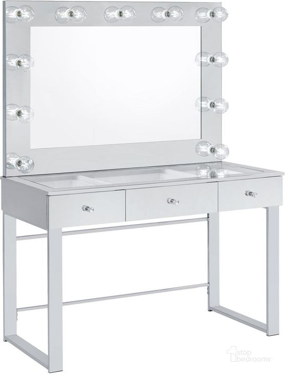 The appearance of 935934 White Vanity designed by Coaster in the modern / contemporary interior design. This white piece of furniture  was selected by 1StopBedrooms from  to add a touch of cosiness and style into your home. Sku: 935934B1;935934B2;935934B3. Material: Wood. Product Type: Vanity Set. Image1