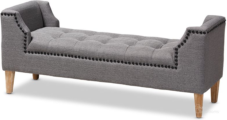 The appearance of Baxton Studio Perret Modern And Contemporary Gray Linen Fabric Upholstered Oak Brown Finished Wood Bench designed by Baxton Studio in the modern / contemporary interior design. This gray piece of furniture  was selected by 1StopBedrooms from Perret Collection to add a touch of cosiness and style into your home. Sku: TSF7739-Grey/Natural Oak-Bench. Material: Fabric. Product Type: Accent and Storage Bench. Image1