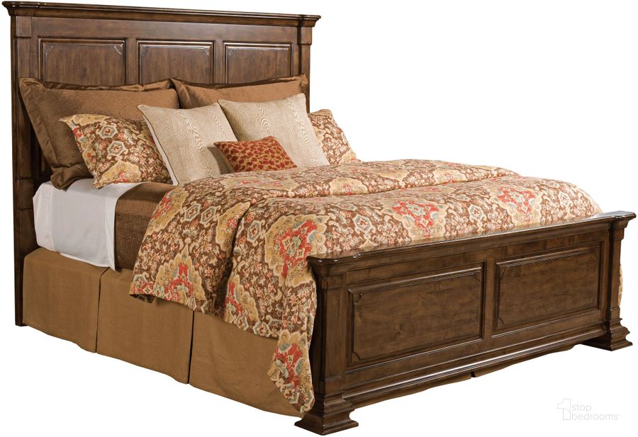 The appearance of Portolone Monteri King Panel Bed designed by Kincaid in the traditional interior design. This brown piece of furniture  was selected by 1StopBedrooms from Portolone Collection to add a touch of cosiness and style into your home. Sku: 95-131P. Bed Type: Panel Bed. Material: Wood. Product Type: Panel Bed. Bed Size: King. Image1