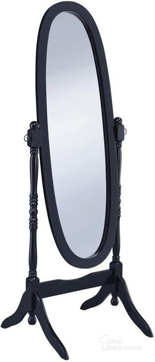 The appearance of 950803 Black Cheval Mirror designed by Coaster in the transitional interior design. This black piece of furniture  was selected by 1StopBedrooms from  to add a touch of cosiness and style into your home. Sku: 950803. Material: Glass. Product Type: Floor Mirror. Image1