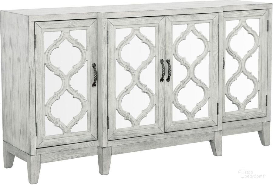 The appearance of 953376 Antique White Accent Cabinet designed by Coaster in the transitional interior design. This white piece of furniture  was selected by 1StopBedrooms from  to add a touch of cosiness and style into your home. Sku: 953376. Product Type: Accent Cabinet. Material: Pine. Image1