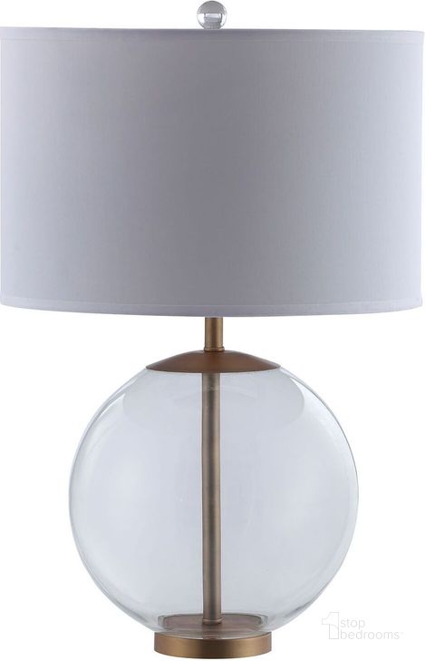 The appearance of Crisp White Shade Clear Table Lamp by Donny Osmond designed by Coaster in the modern / contemporary interior design. This white piece of furniture  was selected by 1StopBedrooms from Crisp Collection to add a touch of cosiness and style into your home. Sku: 961227. Material: Glass. Product Type: Table Lamp. Image1