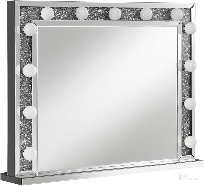 The appearance of 969525 Silver Table Mirror designed by Coaster in the modern / contemporary interior design. This silver piece of furniture  was selected by 1StopBedrooms from  to add a touch of cosiness and style into your home. Sku: 969525. Product Type: Mirror. Material: MDF. Image1
