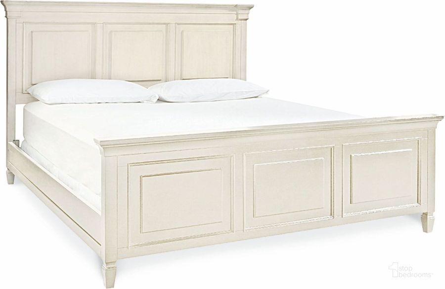 The appearance of Summer Hill Cotton King Panel Bed designed by Universal in the traditional interior design. This white piece of furniture  was selected by 1StopBedrooms from Summer Hill Collection to add a touch of cosiness and style into your home. Sku: 987260;98726F;98726R. Bed Type: Panel Bed. Material: Wood. Product Type: Panel Bed. Bed Size: King. Image1