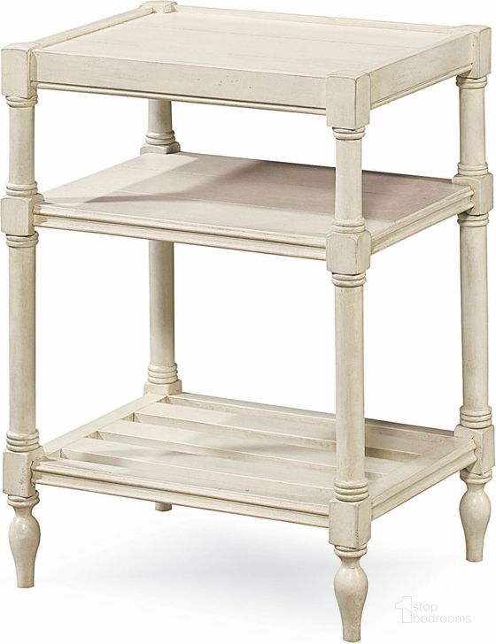 The appearance of Summer Hill Cotton Chair Side Table designed by Universal in the traditional interior design. This white piece of furniture  was selected by 1StopBedrooms from Summer Hill Collection to add a touch of cosiness and style into your home. Sku: 987817. Material: Wood. Product Type: Chairside Table. Table Top Shape: Rectangular. Image1