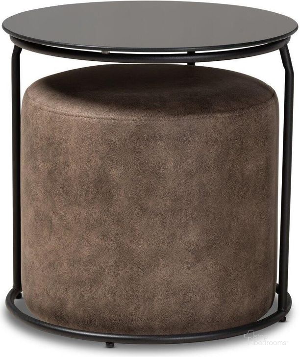 The appearance of Kira Modern and Contemporary Black with Grey and Brown 2-Piece Nesting Table and Ottoman Set designed by Baxton Studio in the modern / contemporary interior design. This black piece of furniture  was selected by 1StopBedrooms from Kira Collection to add a touch of cosiness and style into your home. Sku: 180430-Grey/Black-2PC Set. Material: Polyester. Product Type: Living Room Set. Image1