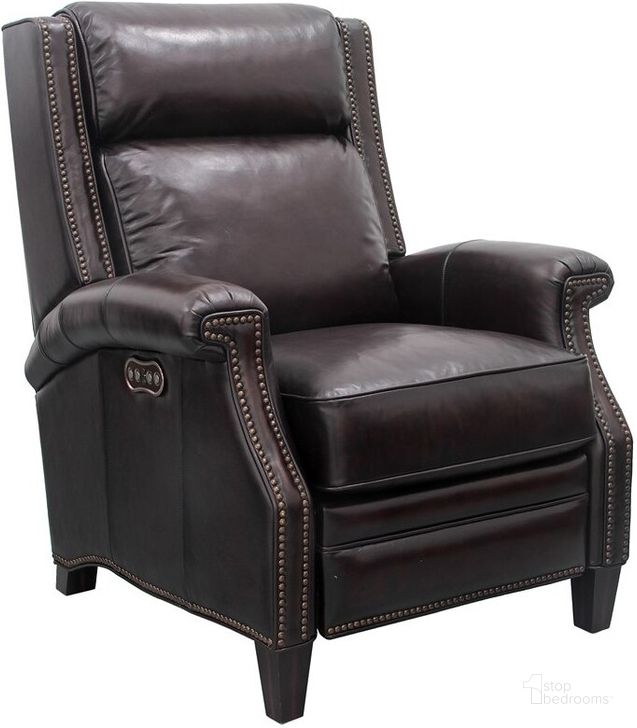 The appearance of Barrett Power Recliner w/ Power Headrest (Coffee) designed by BarcaLounger in the traditional interior design. This coffee piece of furniture  was selected by 1StopBedrooms from Barrett Collection to add a touch of cosiness and style into your home. Sku: 9PH3286540741. Material: Leather. Product Type: Recliner. Image1