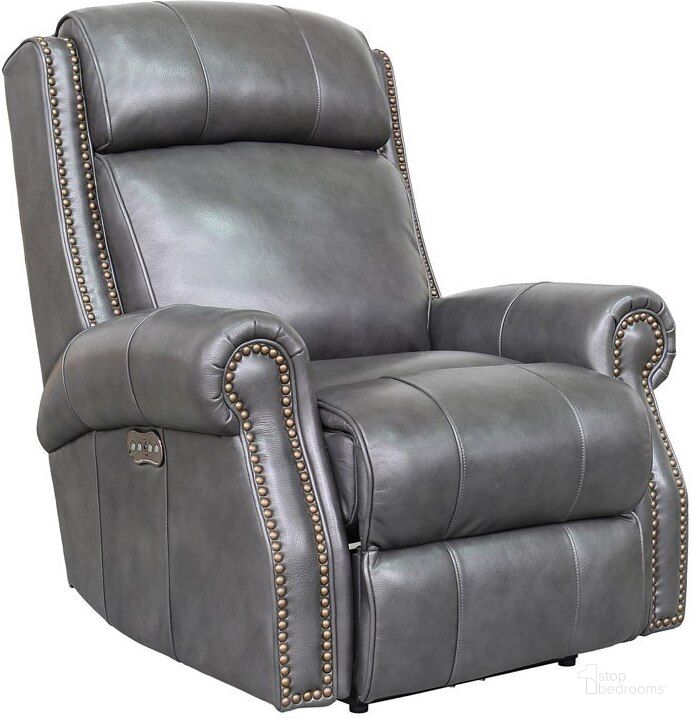 The appearance of Blair Power Recliner w/ Power Headrest (Gray) designed by BarcaLounger in the transitional interior design. This gray piece of furniture  was selected by 1StopBedrooms from Blair Collection to add a touch of cosiness and style into your home. Sku: 9PH3354549492. Material: Leather. Product Type: Recliner. Image1