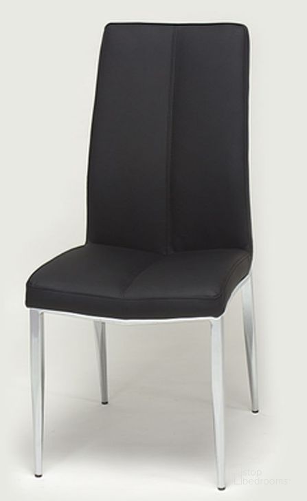 The appearance of Abigail Side Chair (Black) (Set of 4) designed by Chintaly Imports in the modern / contemporary interior design. This black piece of furniture  was selected by 1StopBedrooms from Abigail Collection to add a touch of cosiness and style into your home. Sku: ABIGAIL-SC-BLK. Material: Faux Leather. Product Type: Side Chair.