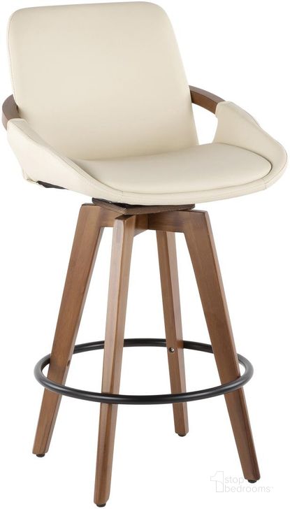 The appearance of Cosmo Cream Counter Stool designed by Lumisource in the modern / contemporary interior design. This cream piece of furniture  was selected by 1StopBedrooms from Cosmo Collection to add a touch of cosiness and style into your home. Sku: B26-COSMO WL+CR. Material: Steel. Product Type: Barstool. Image1