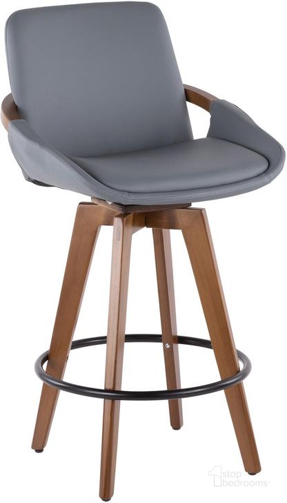 The appearance of Cosmo Grey Counter Stool designed by Lumisource in the modern / contemporary interior design. This grey piece of furniture  was selected by 1StopBedrooms from Cosmo Collection to add a touch of cosiness and style into your home. Sku: B26-COSMO WL+GY. Material: Steel. Product Type: Barstool. Image1