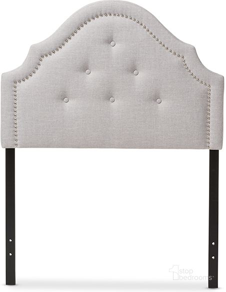 The appearance of Baxton Studio Cora Modern And Contemporary Grayish Beige Fabric Upholstered Twin Size Headboard designed by Baxton Studio in the modern / contemporary interior design. This beige piece of furniture  was selected by 1StopBedrooms from Cora Collection to add a touch of cosiness and style into your home. Sku: BBT6564-Greyish Beige-Twin HB. Material: Fabric. Product Type: Headboard. Bed Size: Twin. Image1