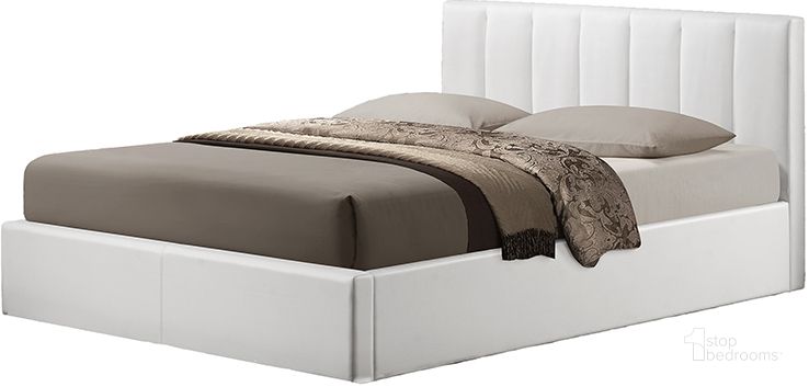The appearance of Baxton Studio Templemore White Leather Contemporary Queen-Size Bed designed by Baxton Studio in the modern / contemporary interior design. This black piece of furniture  was selected by 1StopBedrooms from Templemore Collection to add a touch of cosiness and style into your home. Sku: CF8287-Queen-White. Bed Type: Storage Bed. Material: Wood. Product Type: Storage Bed. Bed Size: Queen. Image1