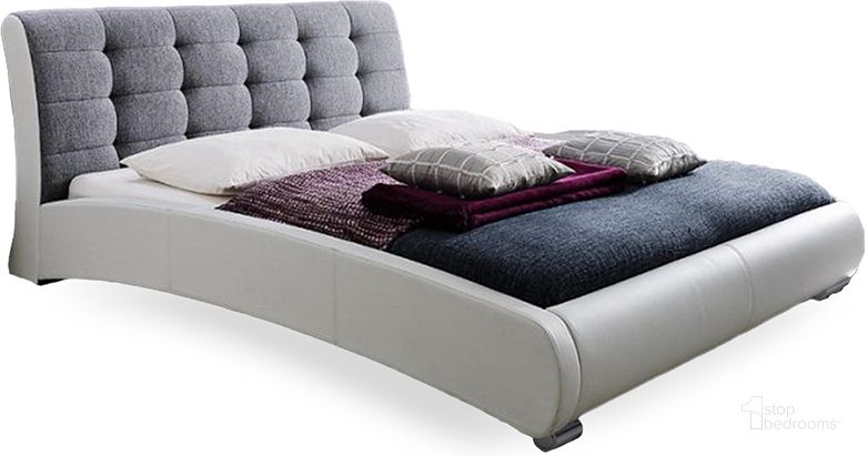 The appearance of Baxton Studio Guerin Contemporary White Faux Leather Grey Fabric Two Tone Upholstered Grid Tufted Queen-Size Platform Bed designed by Baxton Studio in the modern / contemporary interior design. This white piece of furniture  was selected by 1StopBedrooms from Guerin Collection to add a touch of cosiness and style into your home. Sku: CF8540-Queen-White/Grey. Bed Type: Platform Bed. Material: Leather. Product Type: Platform Bed. Bed Size: Queen. Image1