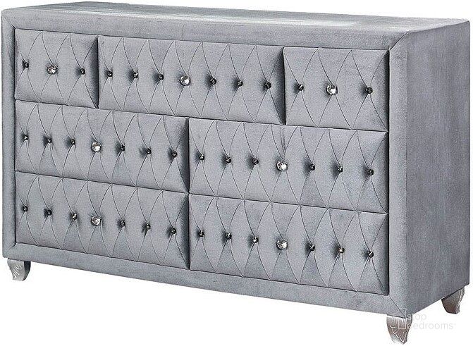 The appearance of Alzir Dresser designed by Furniture of America in the traditional interior design. This medium color piece of furniture  was selected by 1StopBedrooms from Alzir Collection to add a touch of cosiness and style into your home. Sku: CM7150D. Material: Fabric. Product Type: Dresser. Image1