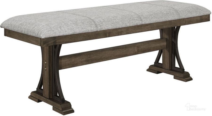 The appearance of Crown Mark Quincy Brownish Khaki Dining Bench designed by Crown Mark in the traditional interior design. This khaki piece of furniture  was selected by 1StopBedrooms from Quincy Collection to add a touch of cosiness and style into your home. Sku: 2131-BENCH. Product Type: Dining Bench.