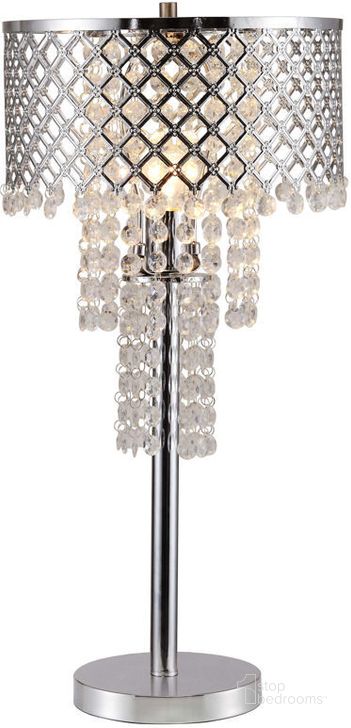The appearance of Crown Mark Crystal On Mesh Table Lamp designed by Crown Mark in the glam interior design. This silver piece of furniture  was selected by 1StopBedrooms from Lamp Collection to add a touch of cosiness and style into your home. Sku: 6239T-1. Product Type: Table Lamp.